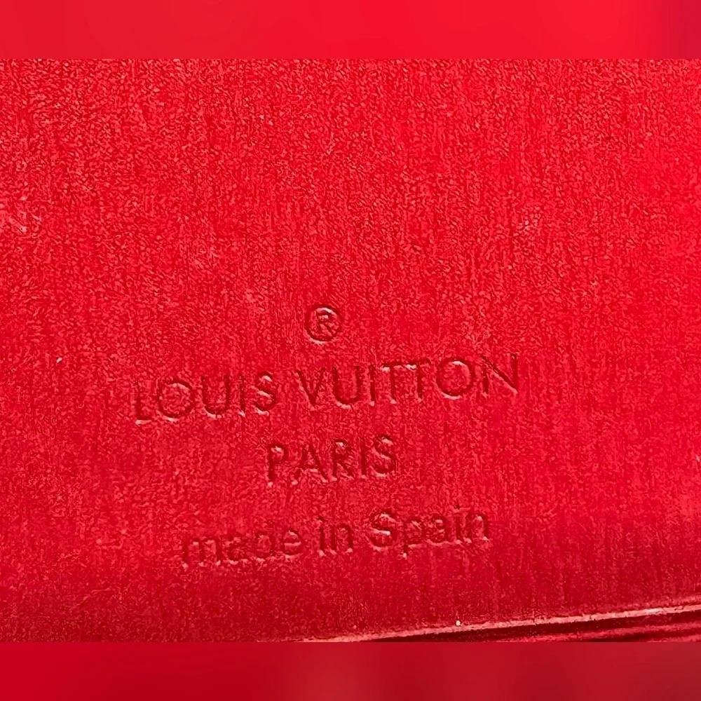 Vibrant Red Louis Vuitton Epi Card Wallet
